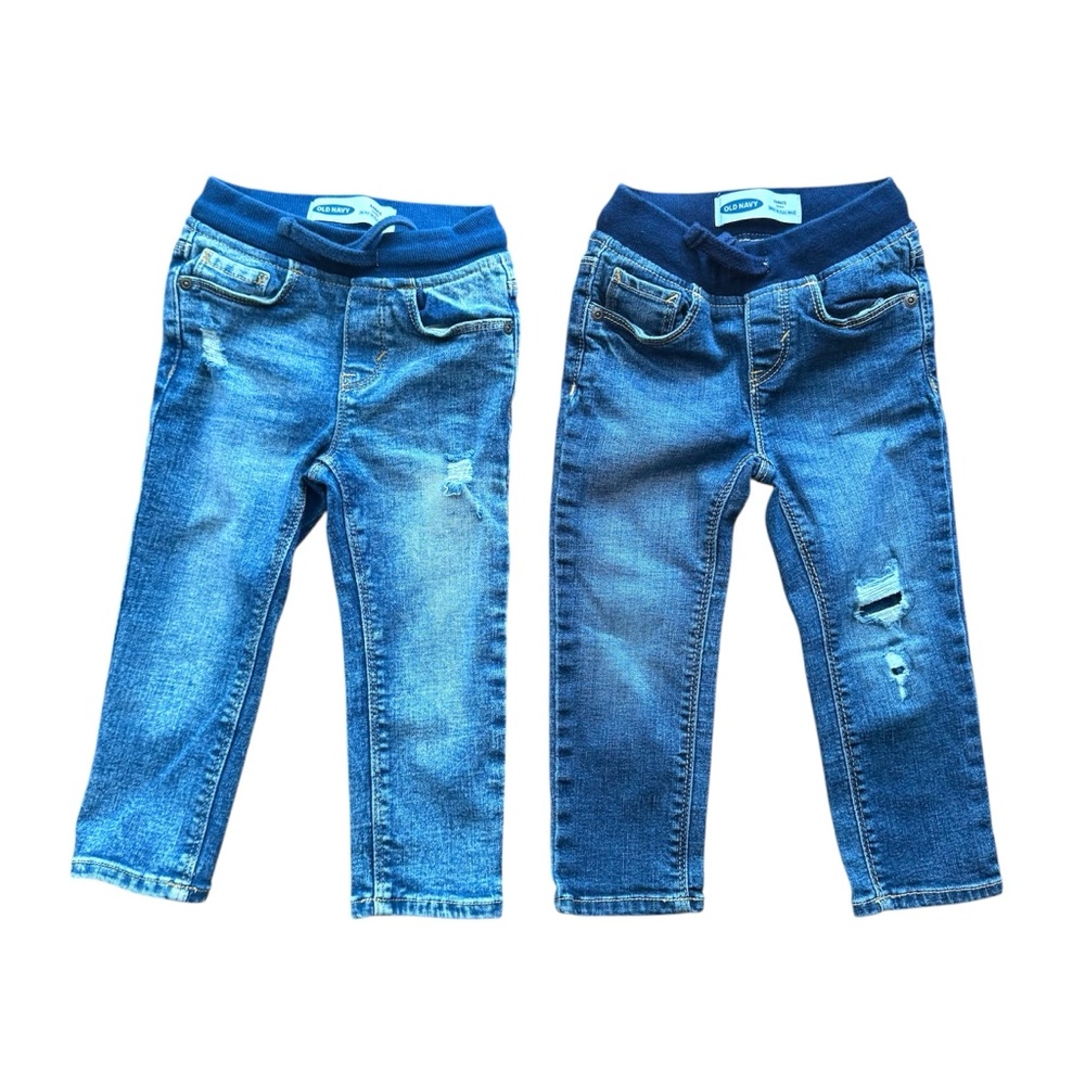Old Navy Jeans Toddler Karate Skinny Pull On Functional Drawstring Waist